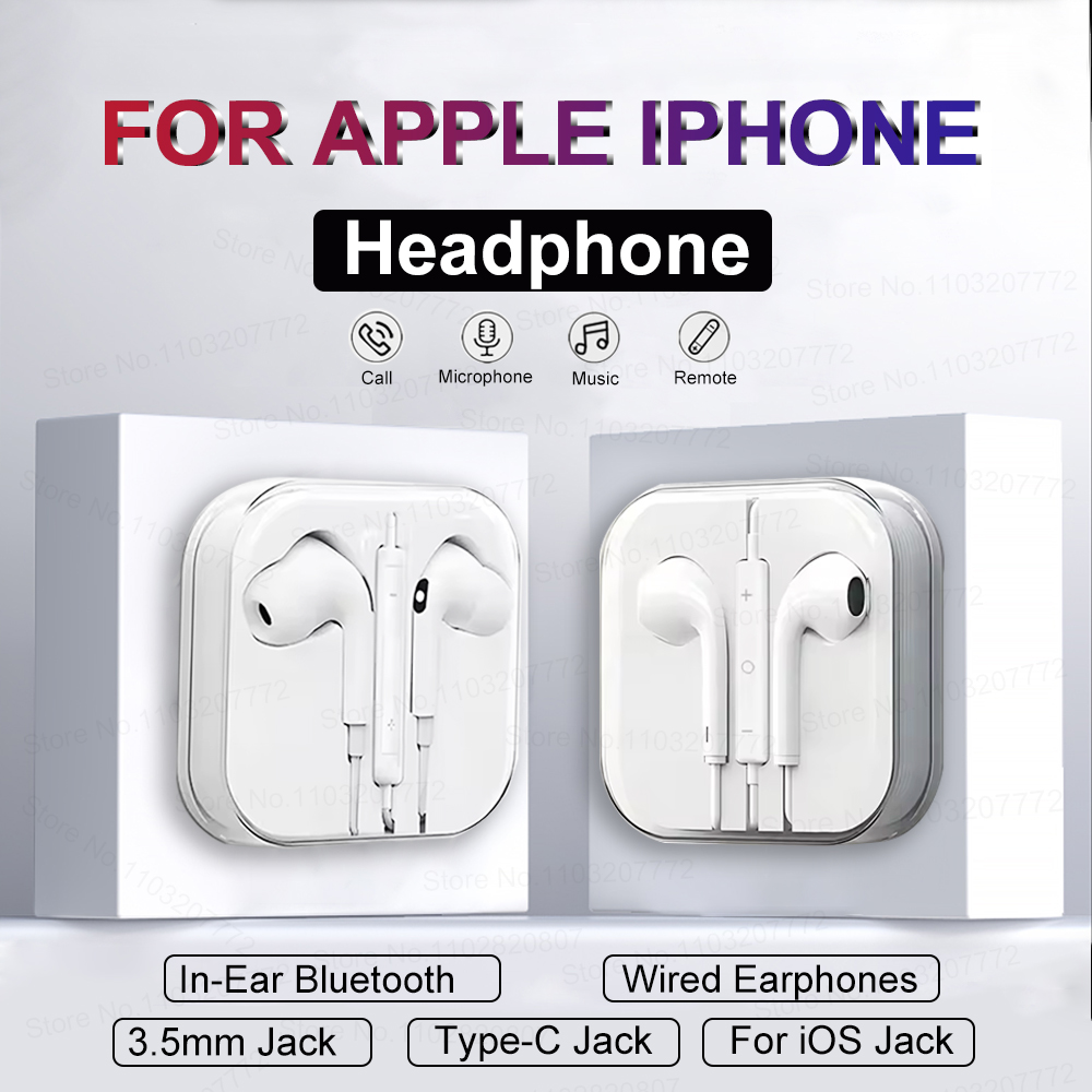 Wired Earphone Lightning - Headphone Apple Untuk iPhone 17 16