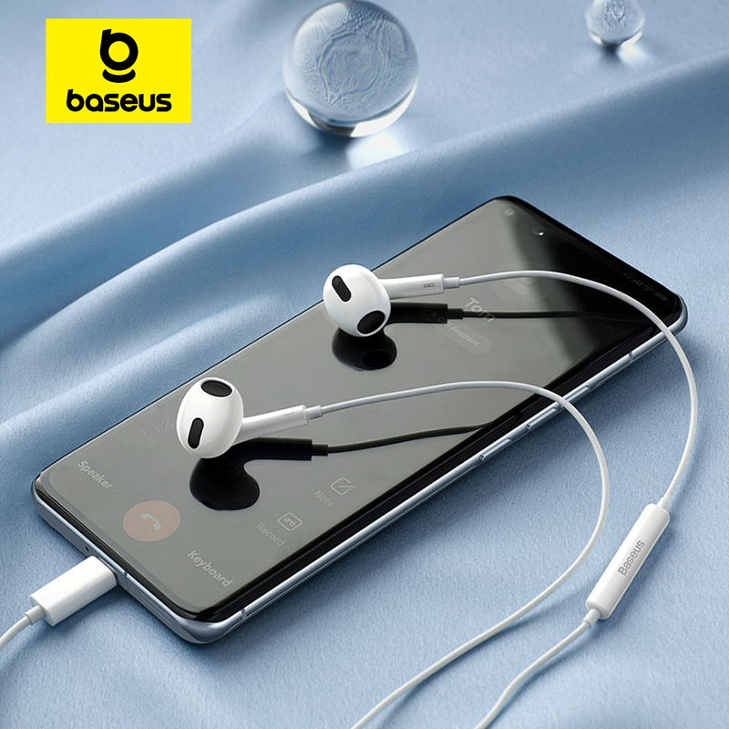 Wired Earphone Lightning - Baseus C17 Earphone Tipe C Earphone