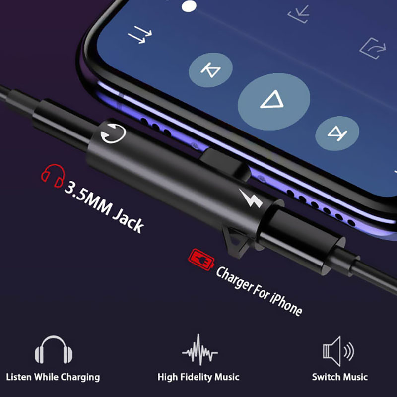 Adaptor Splitter Audio dan Pen - Wired Earphone Lightning ulasan dan harga