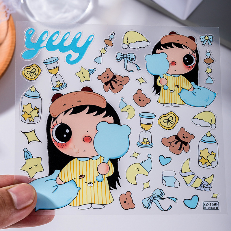 Stiker Jelly 3D Yuyu Flower Se - Tablet Accessories Gifts ulasan dan harga