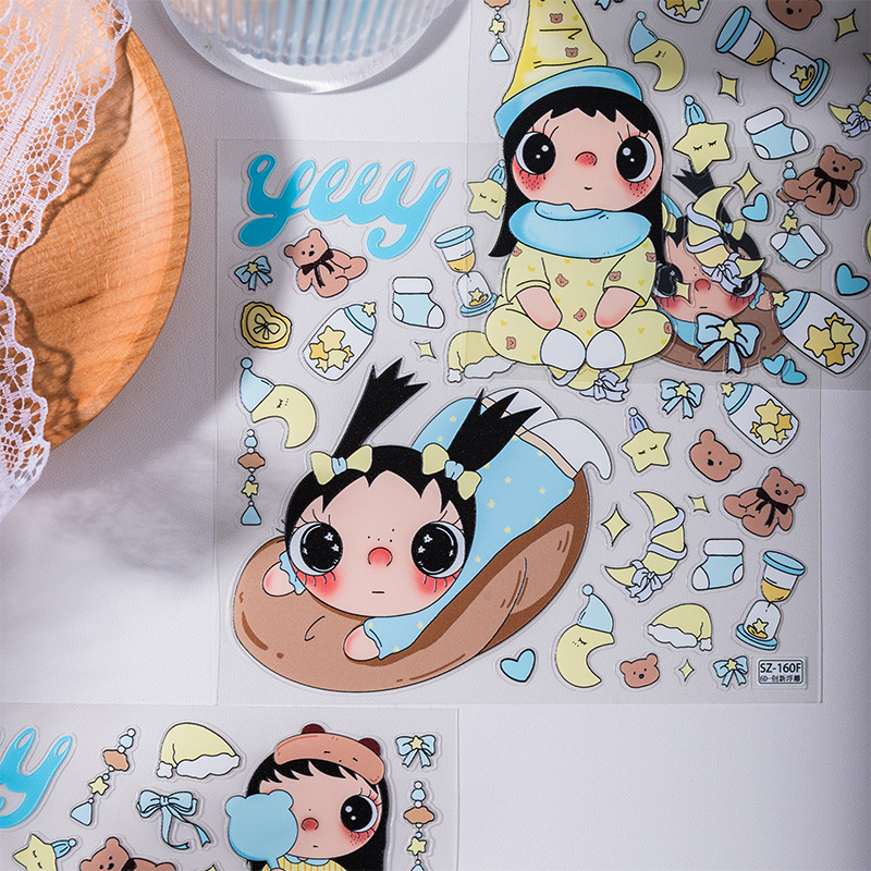 Stiker Jelly 3D Yuyu Flower Se - Tablet Accessories Gifts ulasan dan harga