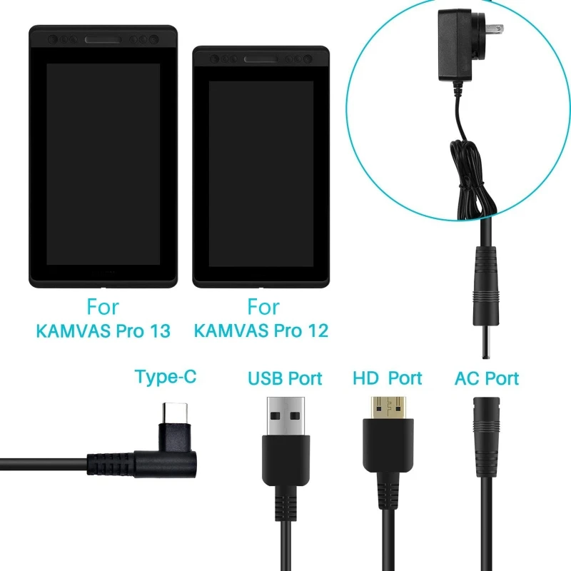 Kabel 3 IN 1 CB01 HANYA Kompat - Huion Tablet Accessories ulasan dan harga