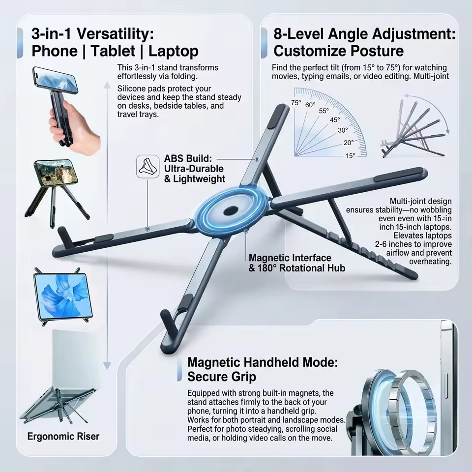 Penyangga Ponsel Magnetik Port - Tablet Lap Desk ulasan dan harga
