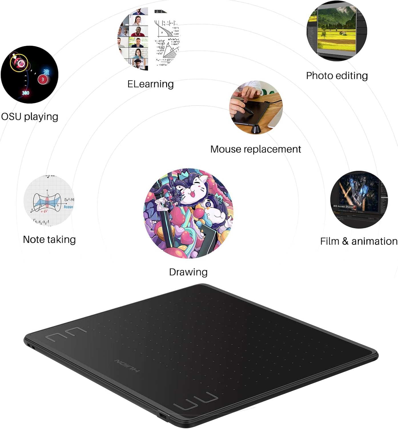 HUION HS64 Tablet Grafis 6 Inc - Huion Tablet Accessories ulasan dan harga