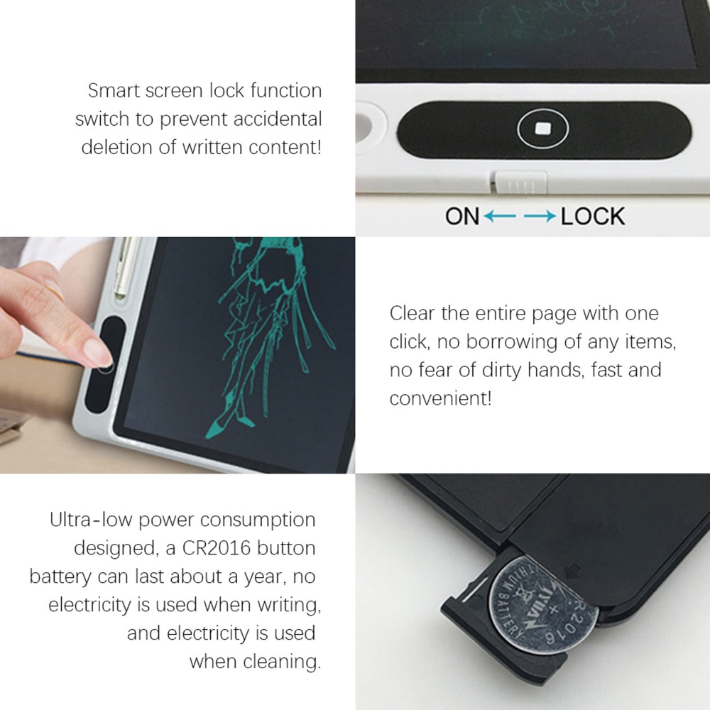 Tablet LCD Hitam untuk Menulis - Tablet Sleeves & Cases Ipad Accessories ulasan dan harga