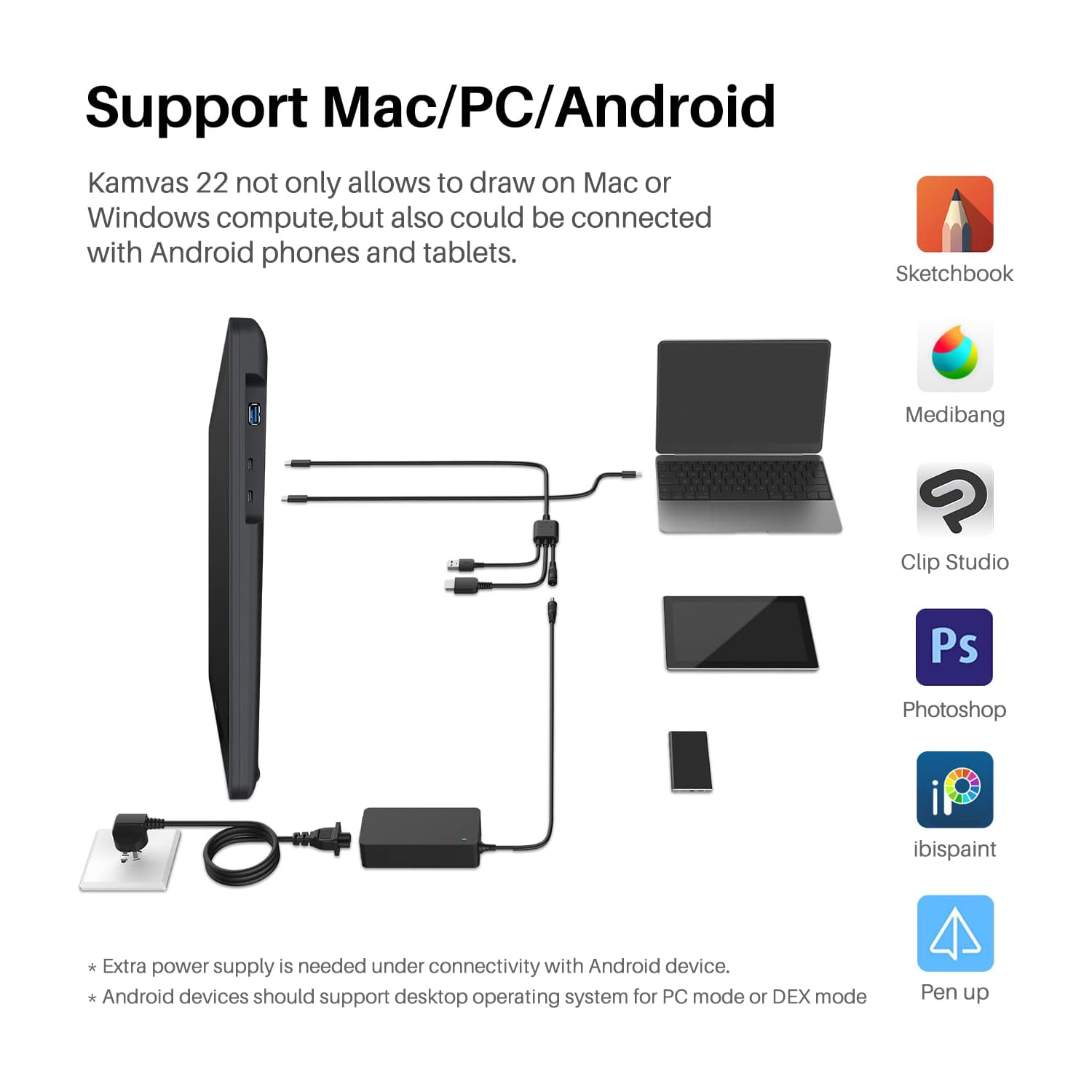 Huion Monitor Tablet grafis Ka - Huion Tablet Accessories ulasan dan harga