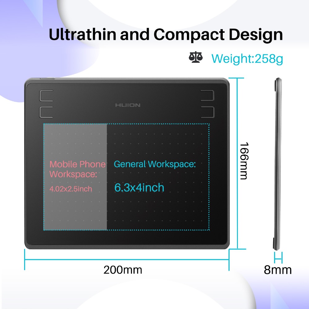 Huion HS64 Tablet grafik Digit - Huion Tablet Accessories ulasan dan harga