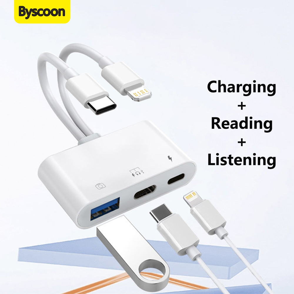 2 in 1 Lightning Tipe C ke USB - Wired Earphone Lightning ulasan dan harga