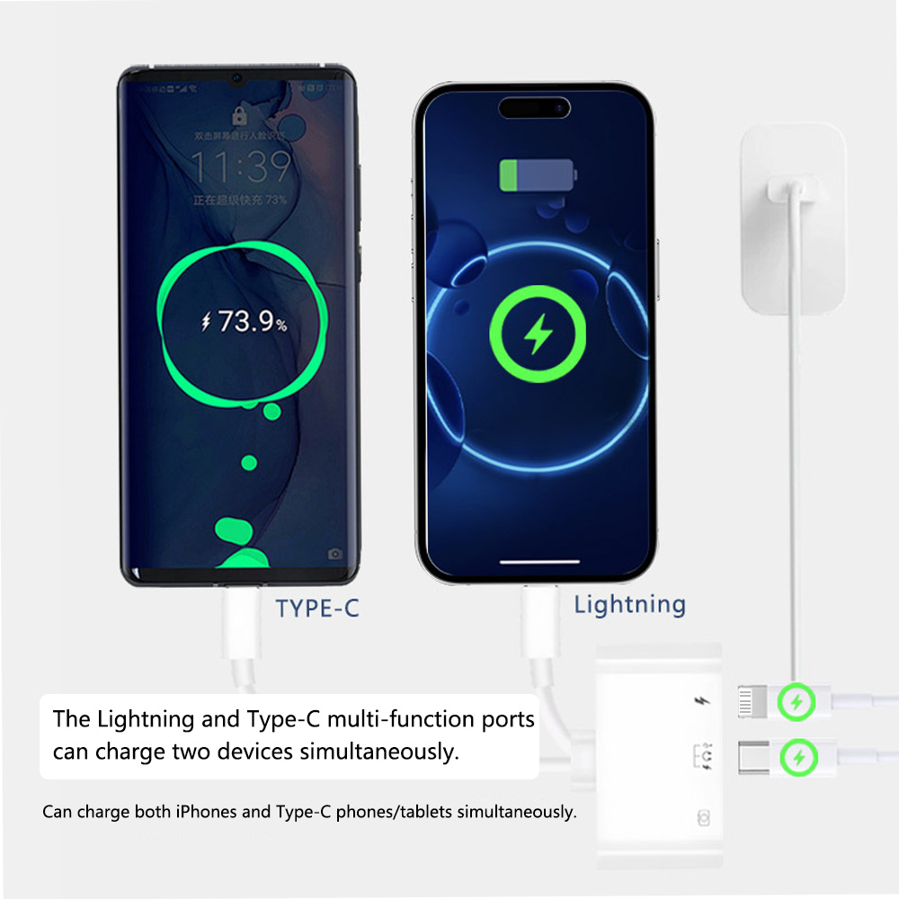 2 in 1 Lightning Tipe C ke USB - Wired Earphone Lightning ulasan dan harga